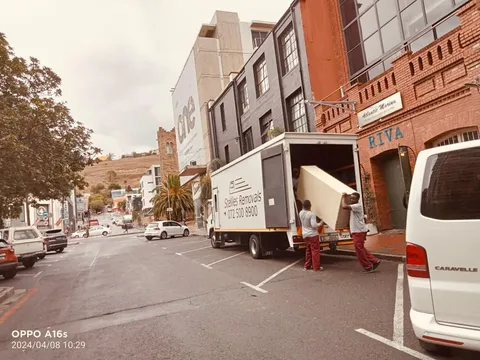 Office move on a city street